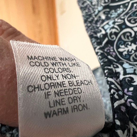 J Jill Womens Long Sleeve Tunic Top Geometric Print V Neck Size XL - Picture 11 of 11